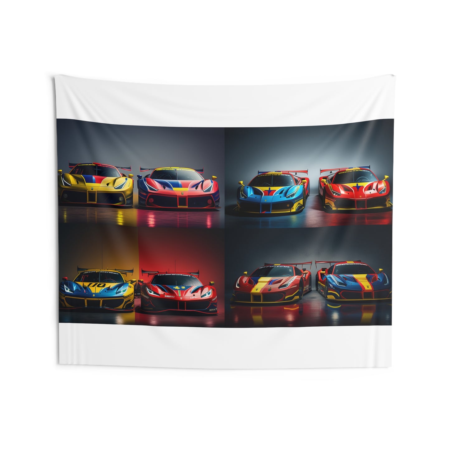 Indoor Wall Tapestries Ferrari Red Blue 5