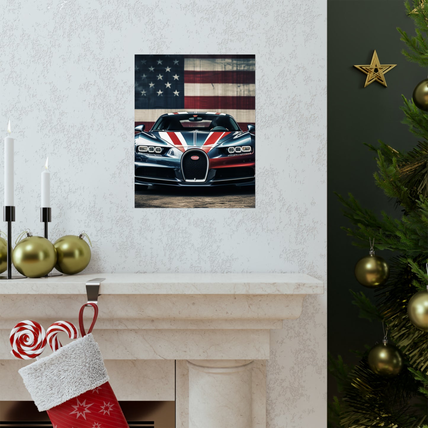 Premium Matte Vertical Posters Bugatti Flag 2