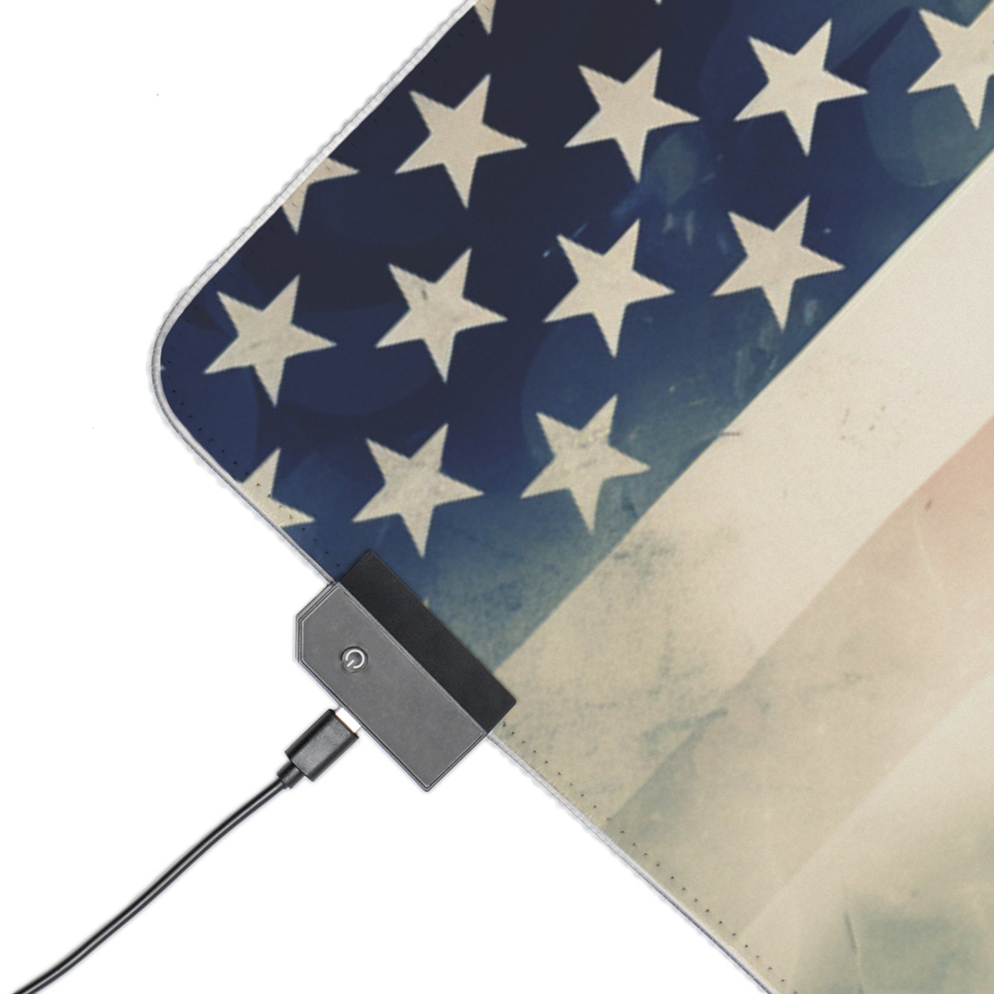 LED Gaming Mouse Pad Abstract American Flag Background Bugatti 1