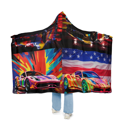 Snuggle Hooded Blanket Hyper Colorfull Ferrari 5