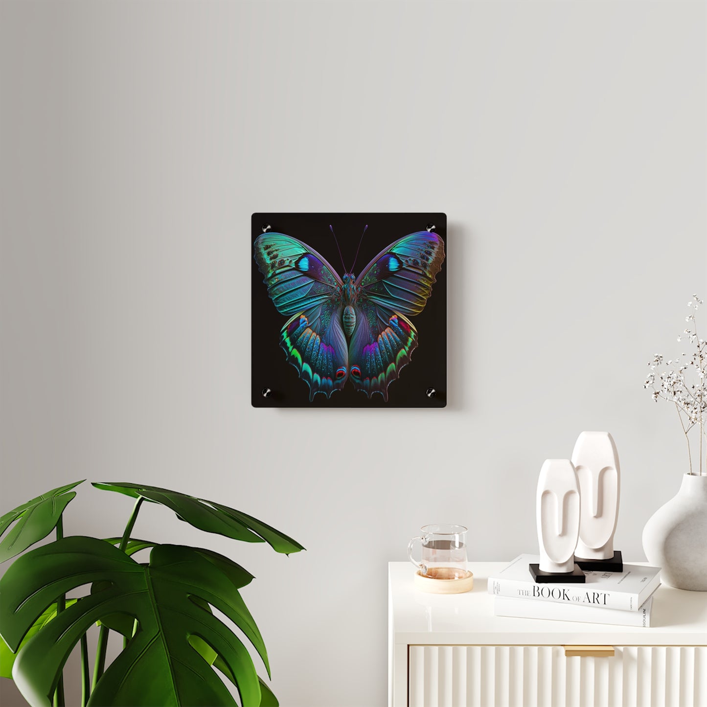 Acrylic Wall Art Panels Hue Neon Butterfly 4