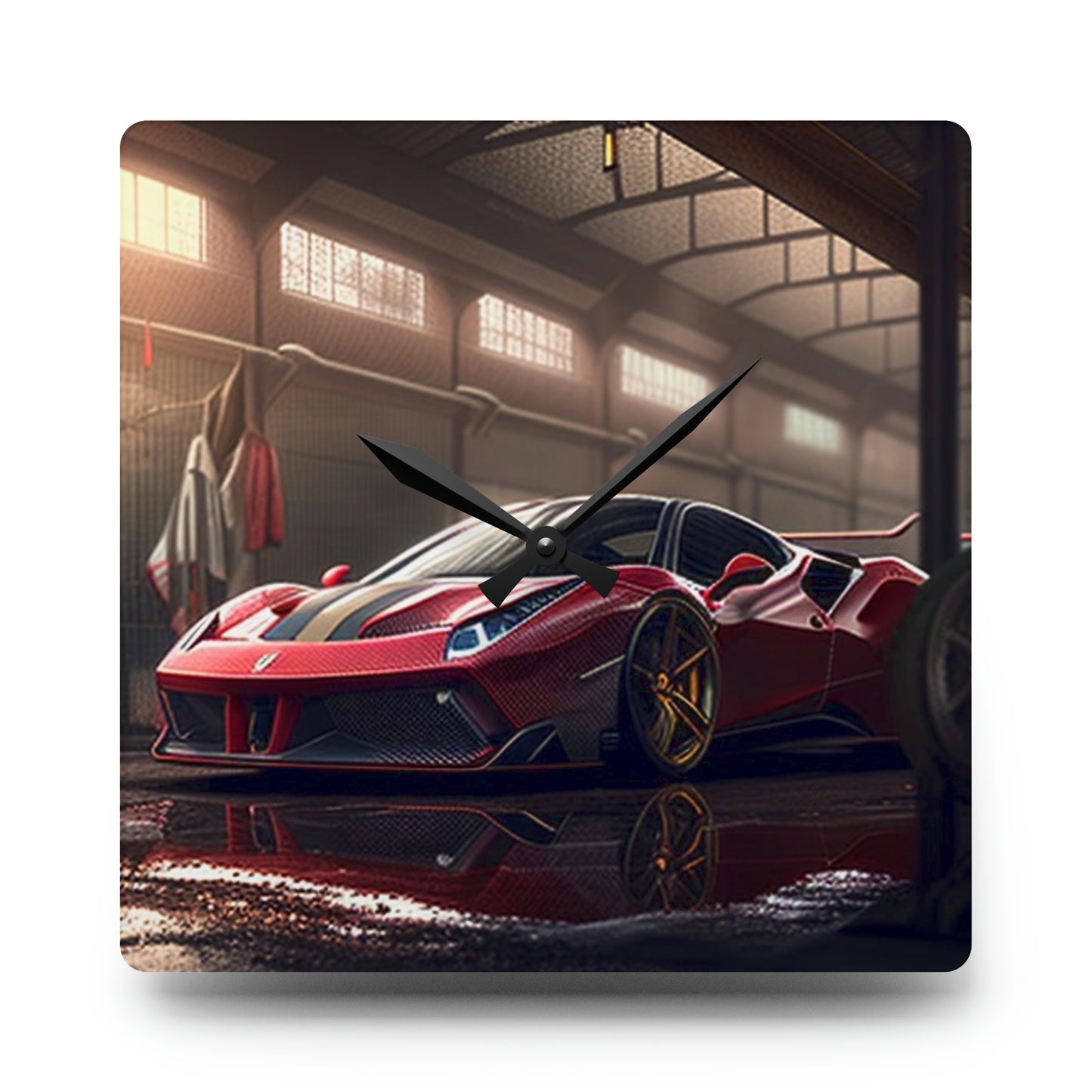 Acrylic Wall Clock Ferrari Hyper 4