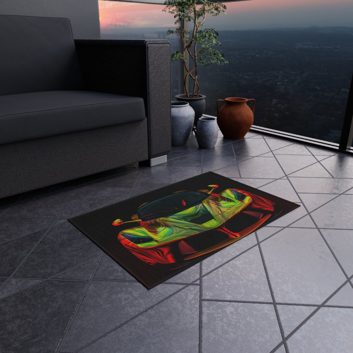 Outdoor Rug  Ferrari Neon 1