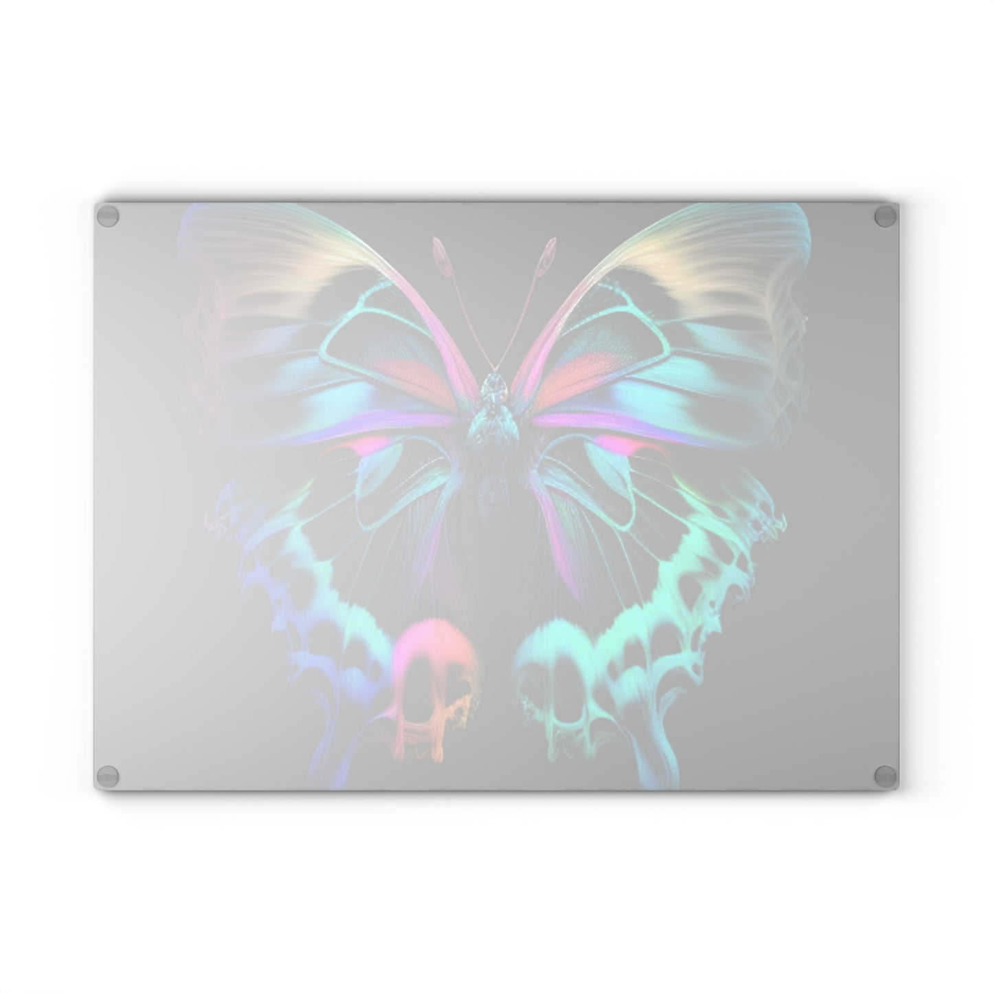 Glass Cutting Board Neon Butterfly Fusion 2