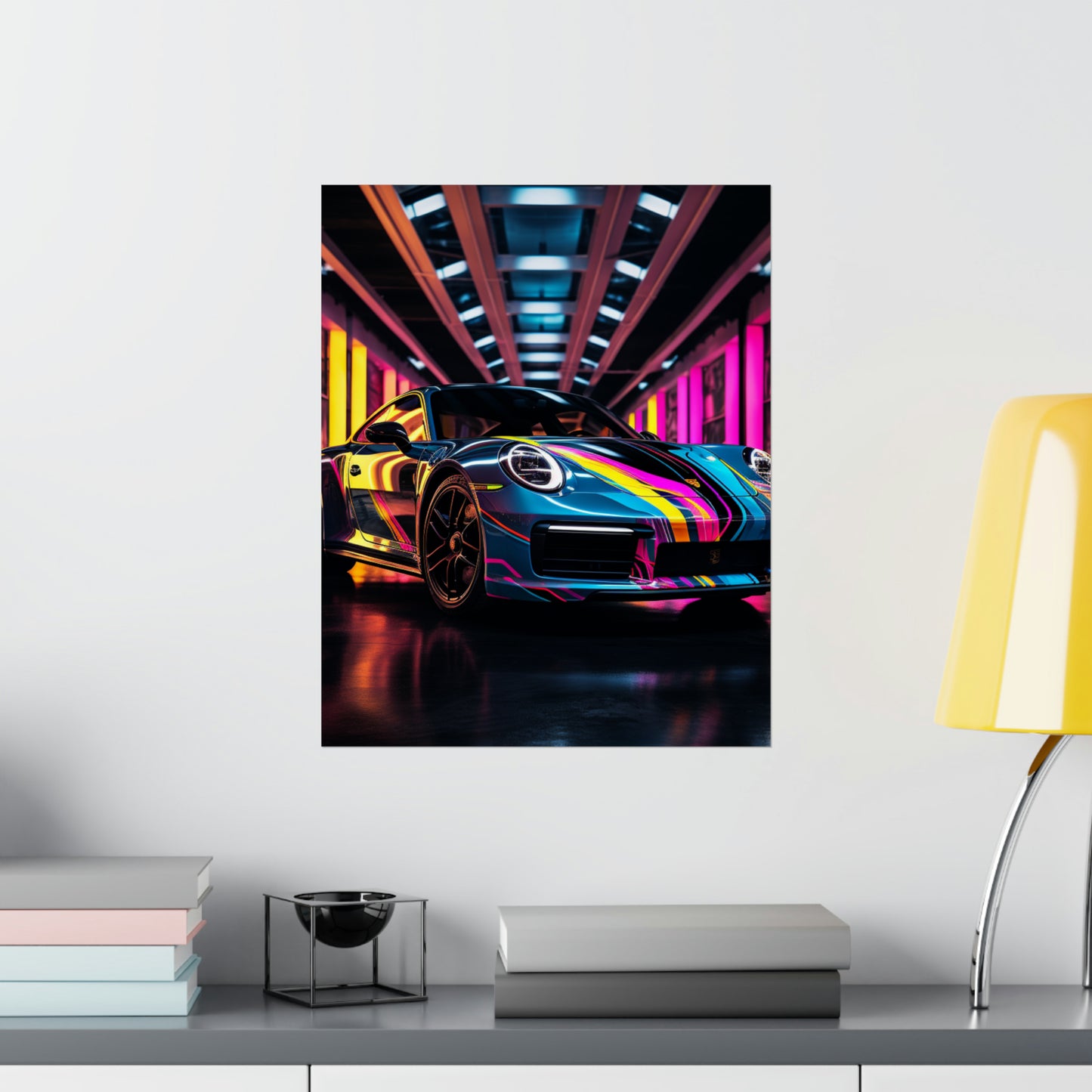 Premium Matte Vertical Posters Macro Porsche 1