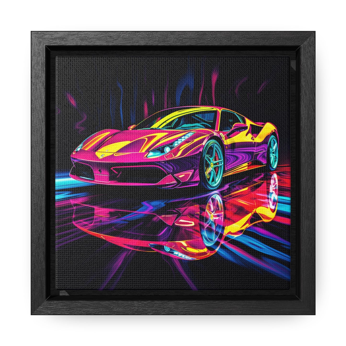 Gallery Canvas Wraps, Square Frame Pink Ferrari Macro 2