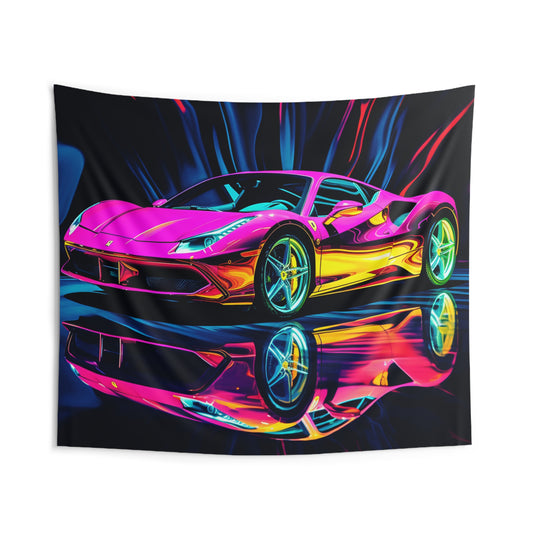 Indoor Wall Tapestries Pink Macro Ferrari 3