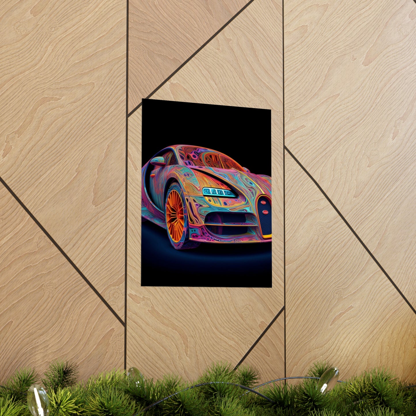 Premium Matte Vertical Posters Bugatti Abstract Concept 1