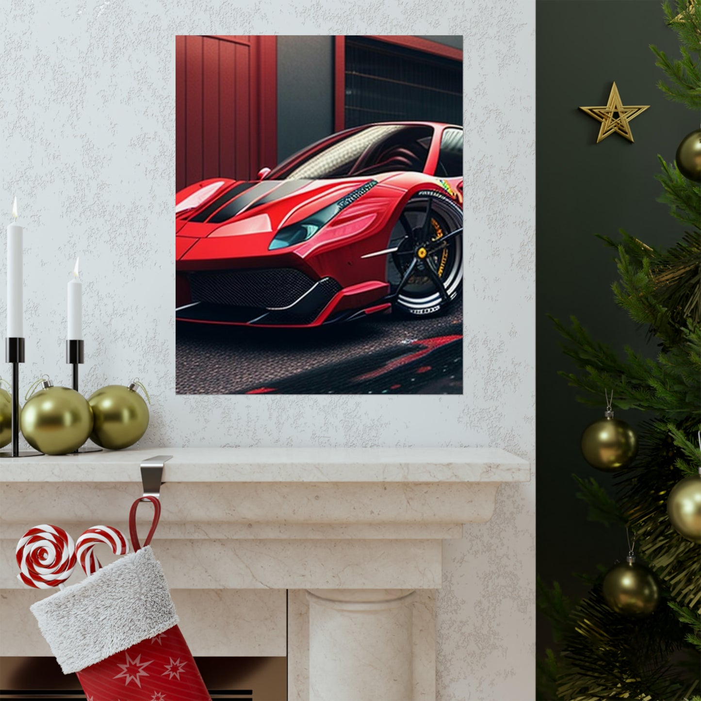 Premium Matte Vertical Posters Ferrari Hyper 1