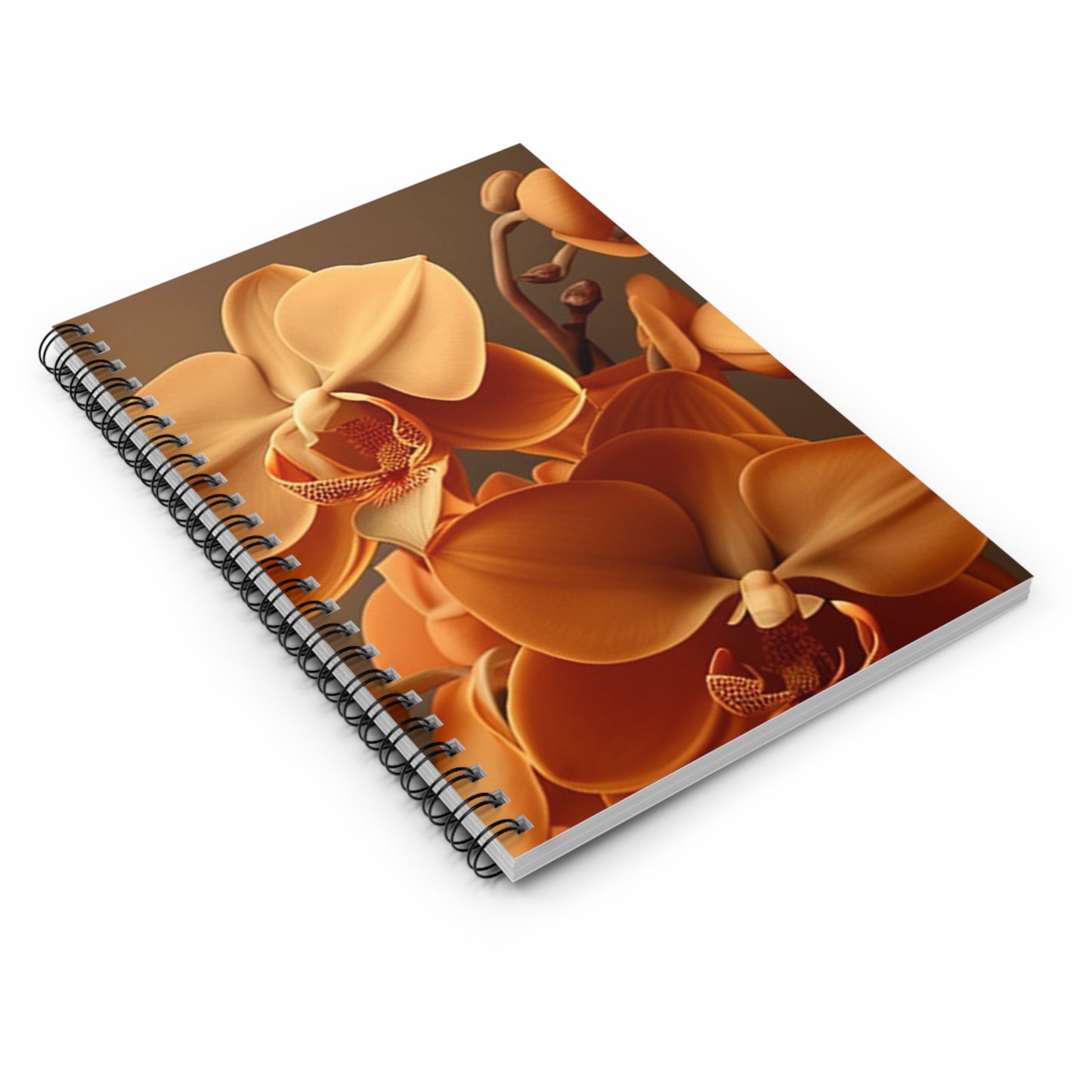 Spiral Notebook - Ruled Line orchid pedals 4