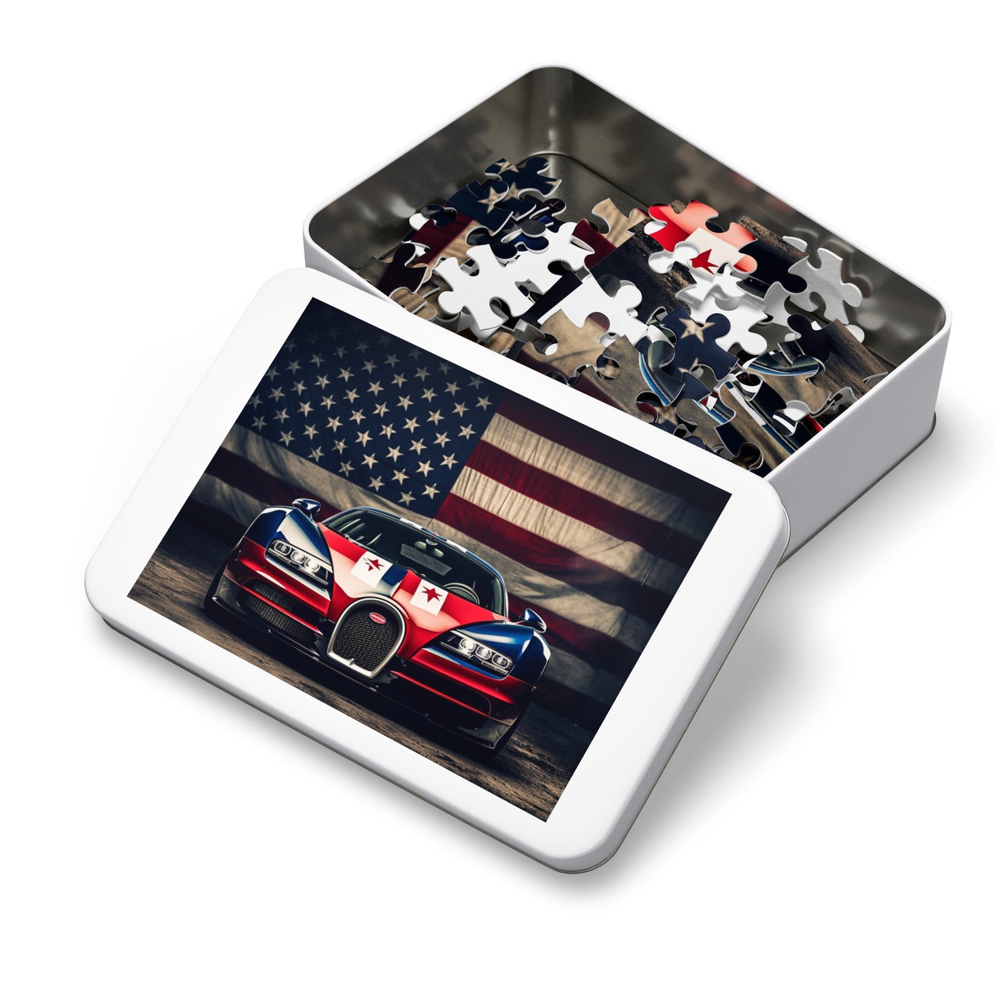 Jigsaw Puzzle (30, 110, 252, 500,1000-Piece) Bugatti American Flag 3