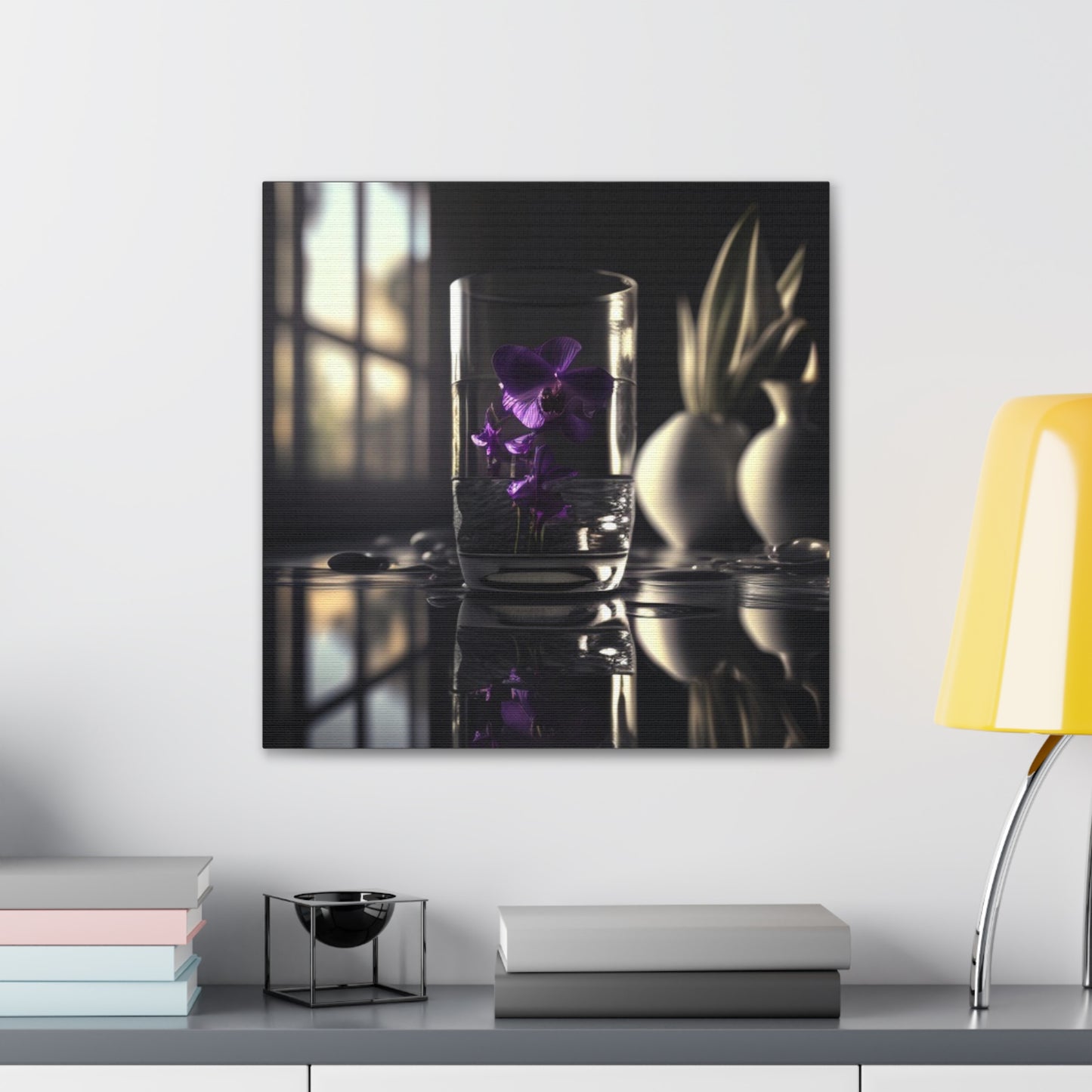 Canvas Gallery Wraps Purple Orchid Glass vase 4