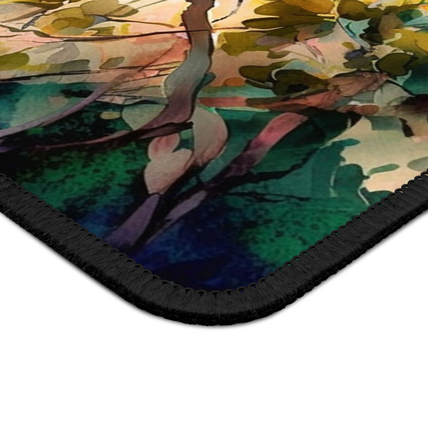 Gaming Mouse Pad  Mother Nature Bright Spring Colors Realistic Watercolor 2