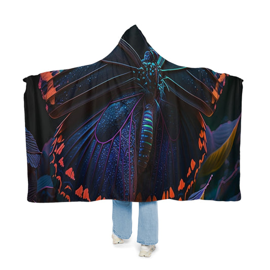 Snuggle Hooded Blanket Hue Neon Butterfly 3