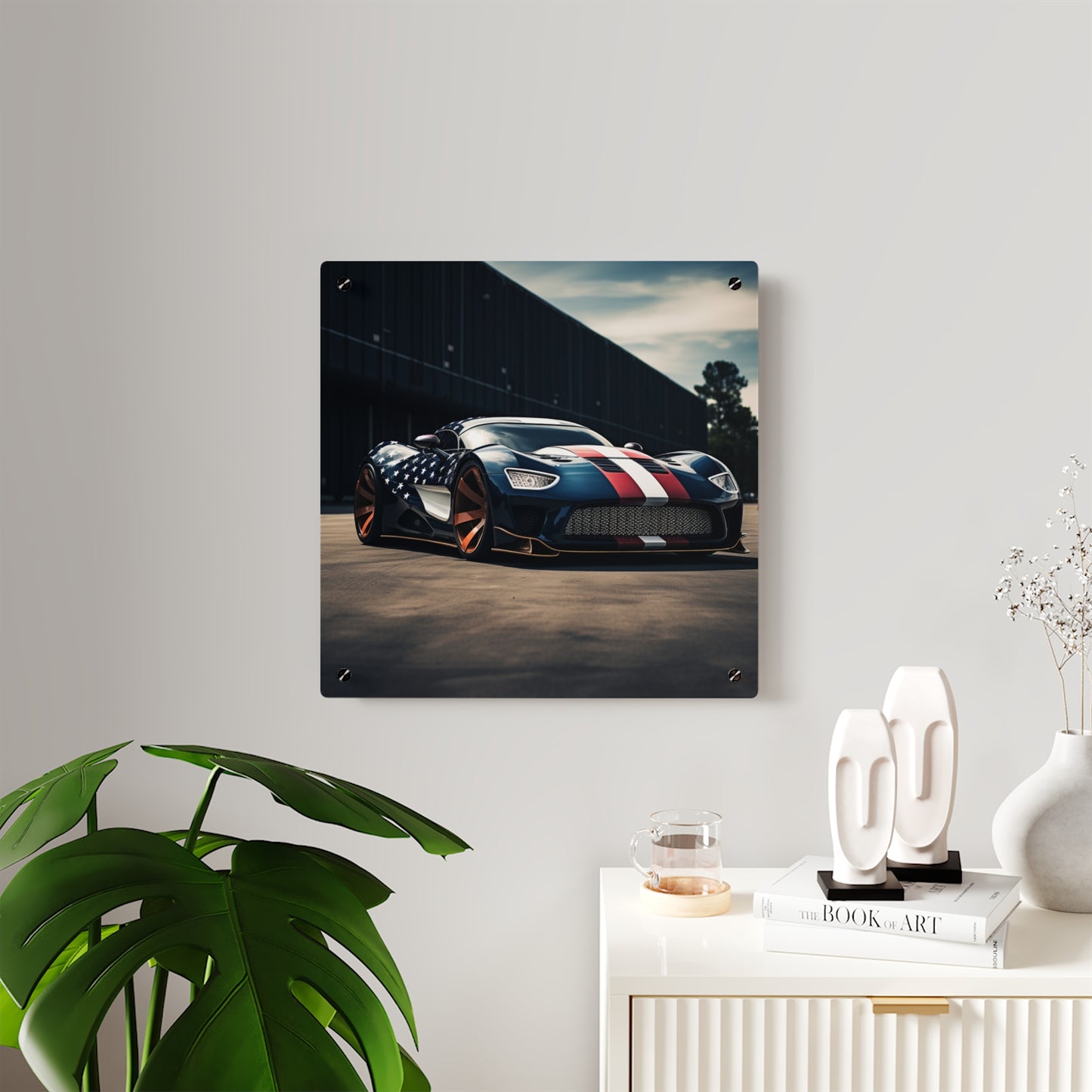 Acrylic Wall Art Panels Bugatti Flag American 2