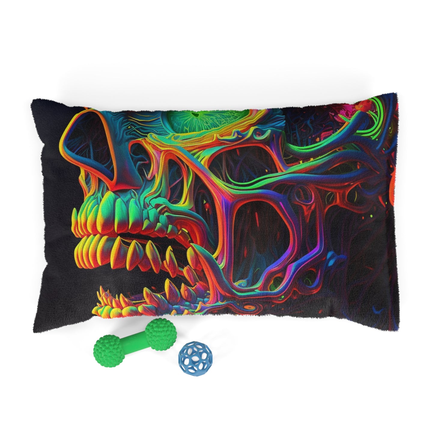 Pet Bed Florescent Skull Death 1