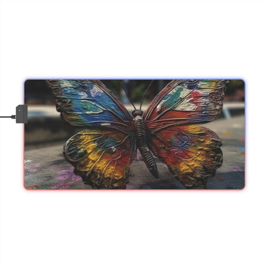 LED Gaming Mouse Pad Liquid Street Butterfly 3