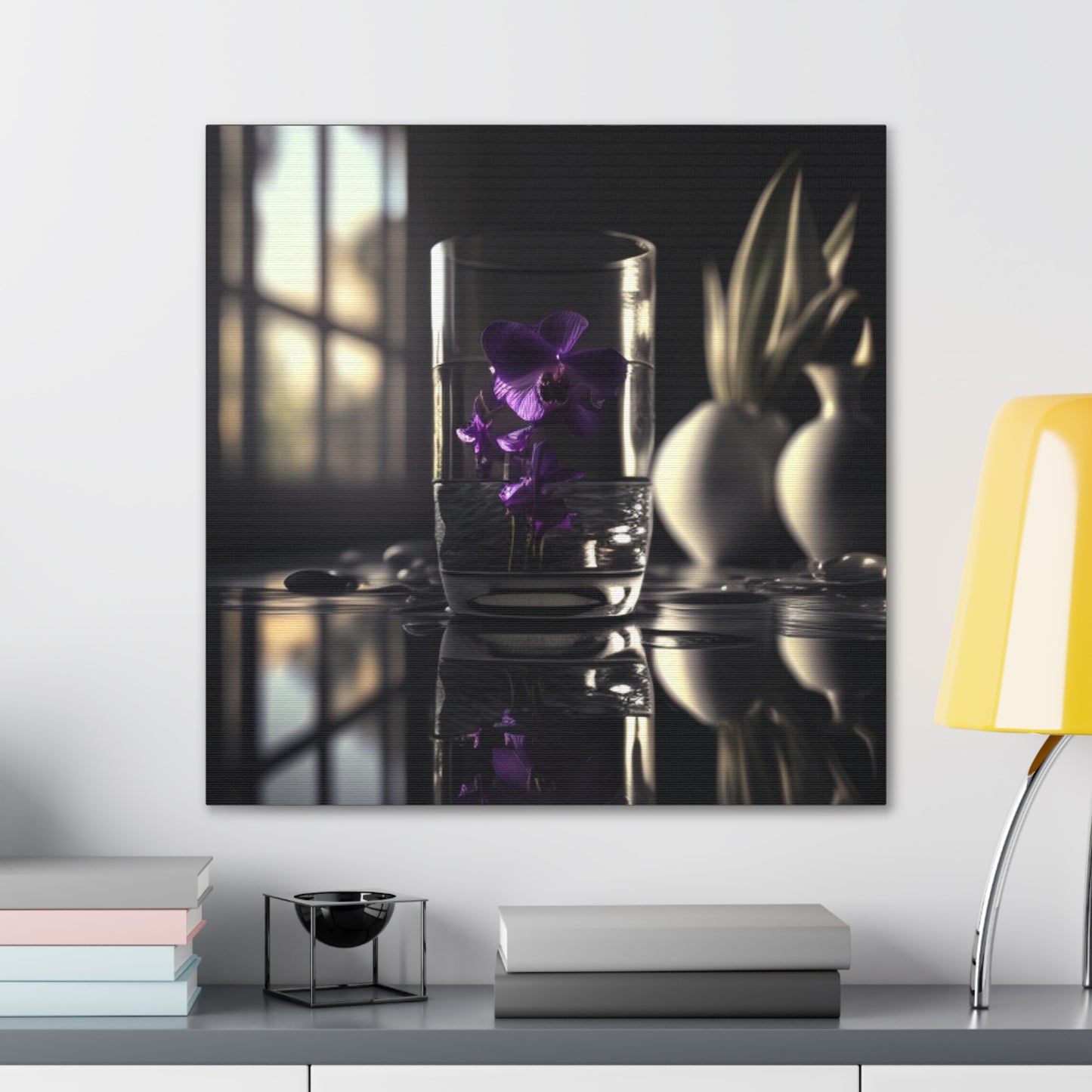 Canvas Gallery Wraps Purple Orchid Glass vase 4