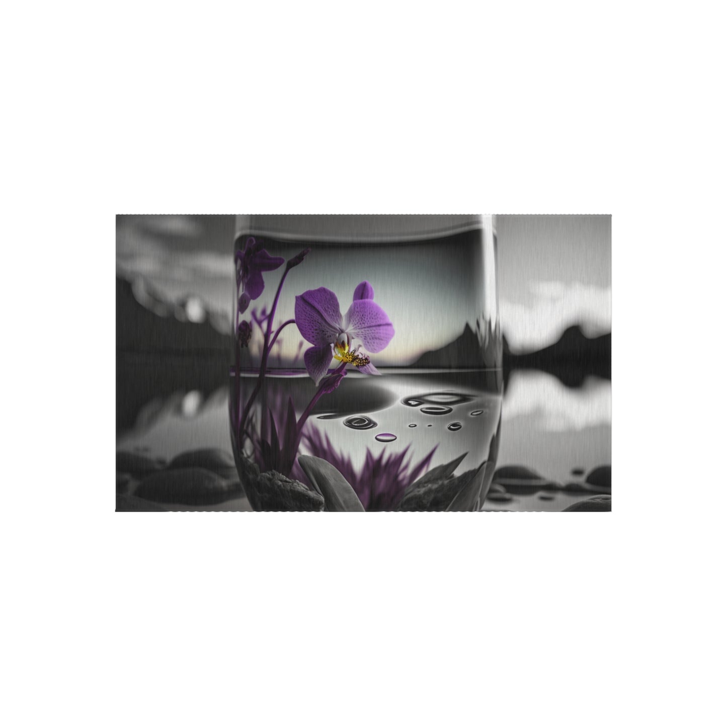 Outdoor Rug  Purple Orchid Glass vase 2