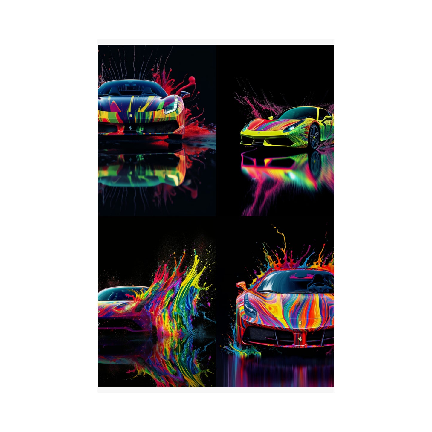 Premium Matte Vertical Posters Ferrari Fusion Water 5