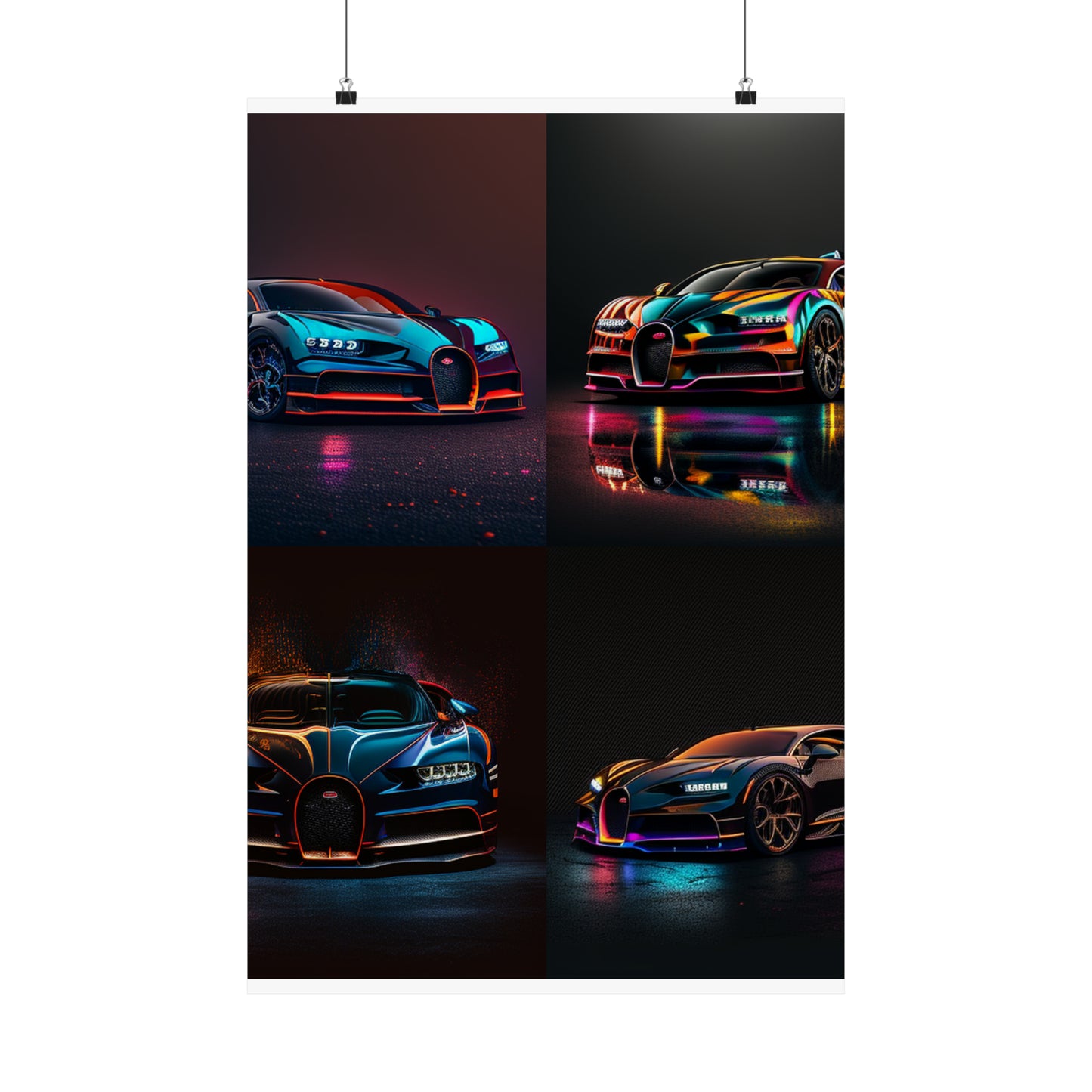 Premium Matte Vertical Posters Bugatti Chiron Super 5