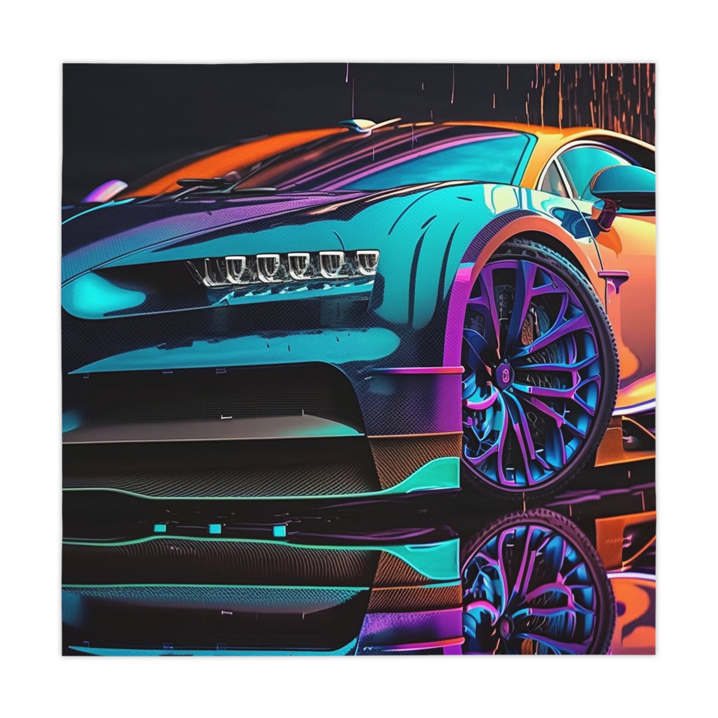 Tablecloth Bugatti Neon Chiron 1