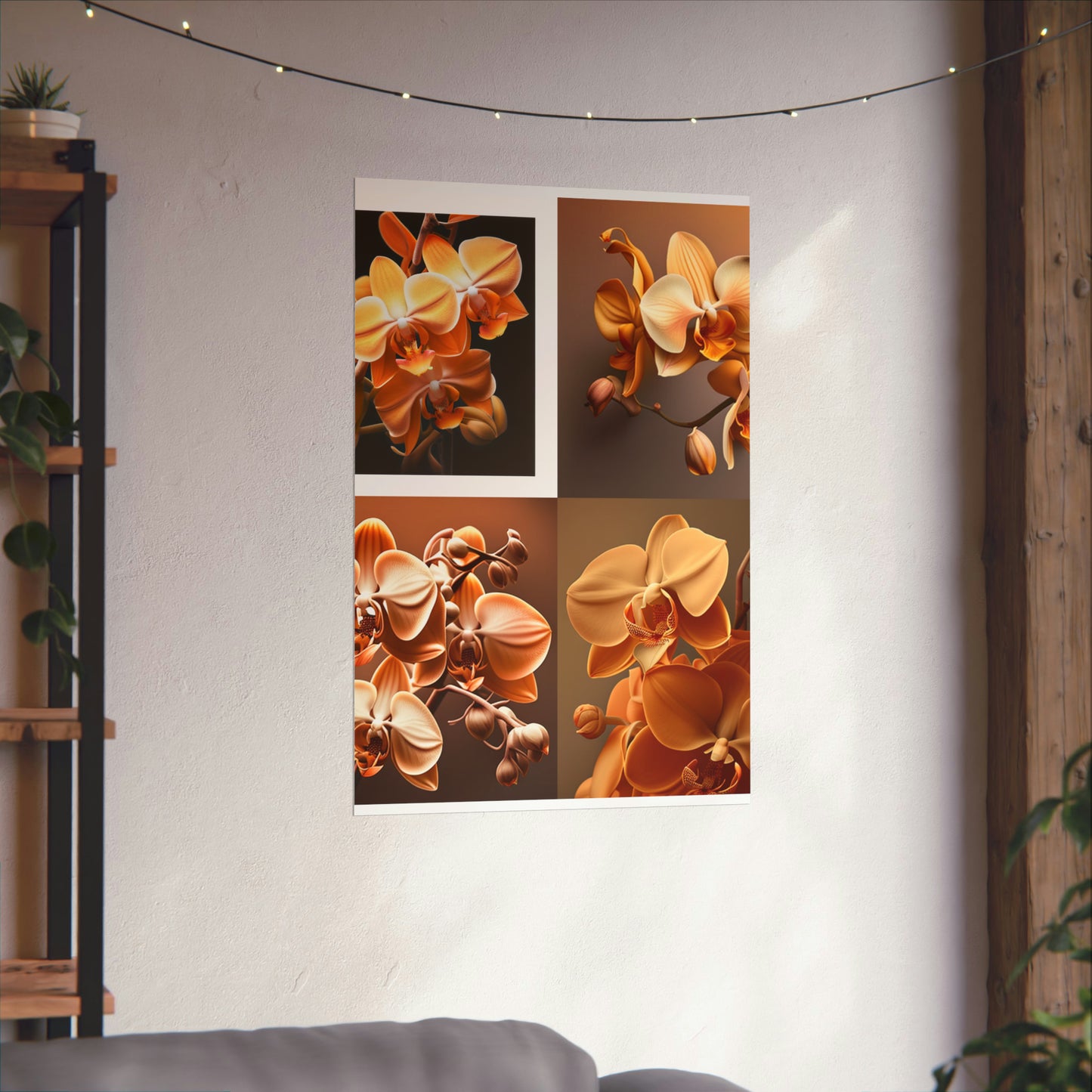 Premium Matte Vertical Posters orchid pedals 5