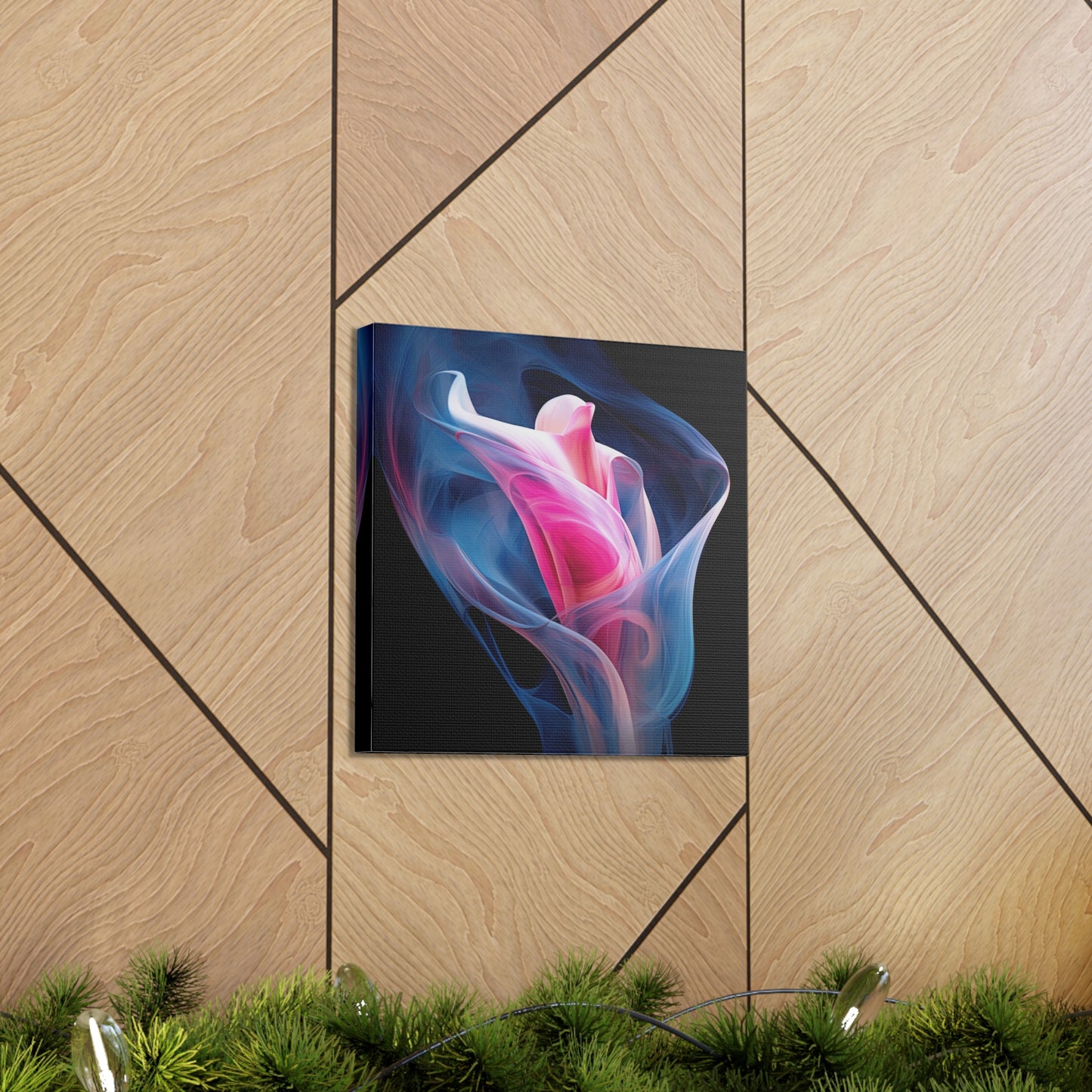 Canvas Gallery Wraps Pink & Blue Tulip Rose 3