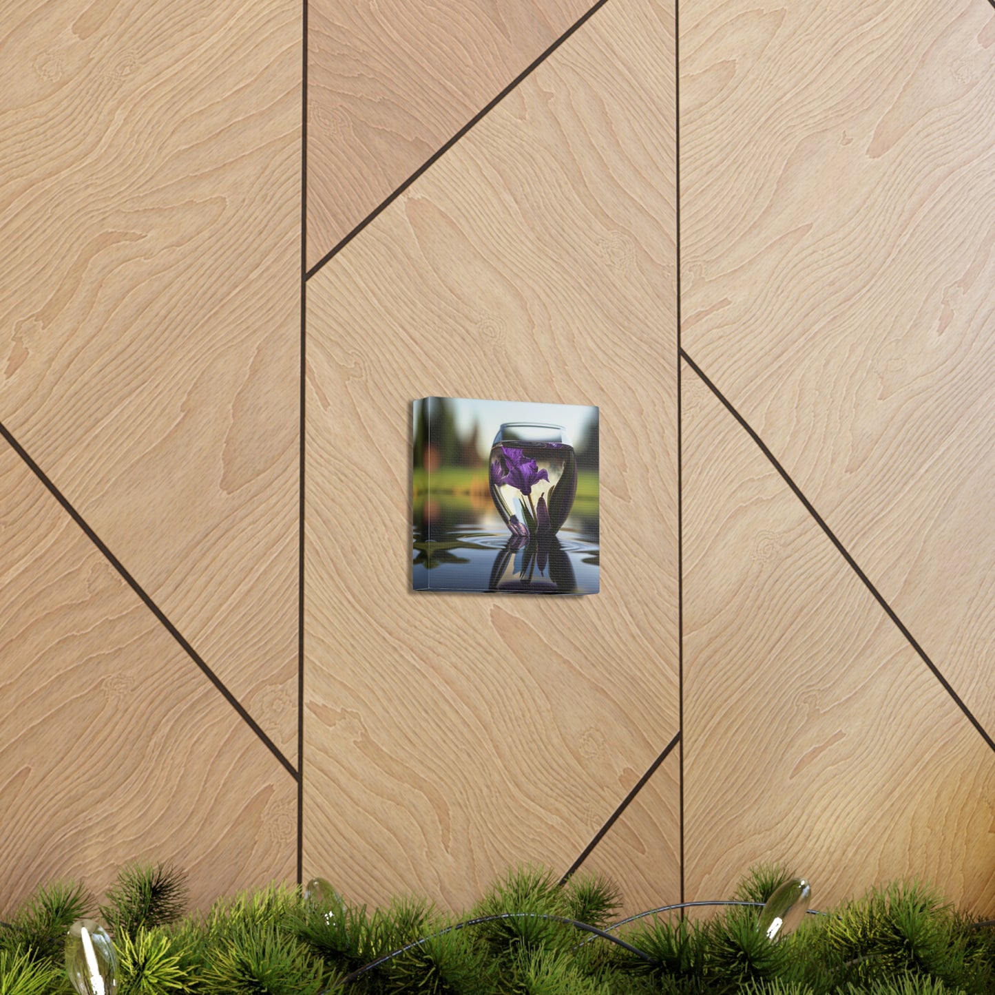 Canvas Gallery Wraps Purple Iris in a vase 3