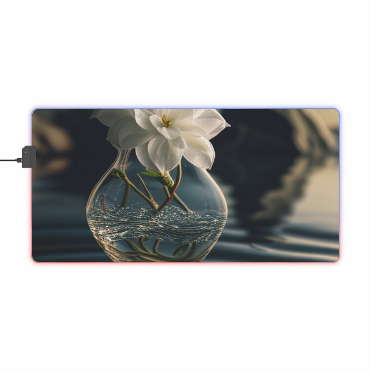 LED Gaming Mouse Pad Jasmine glass vase 4