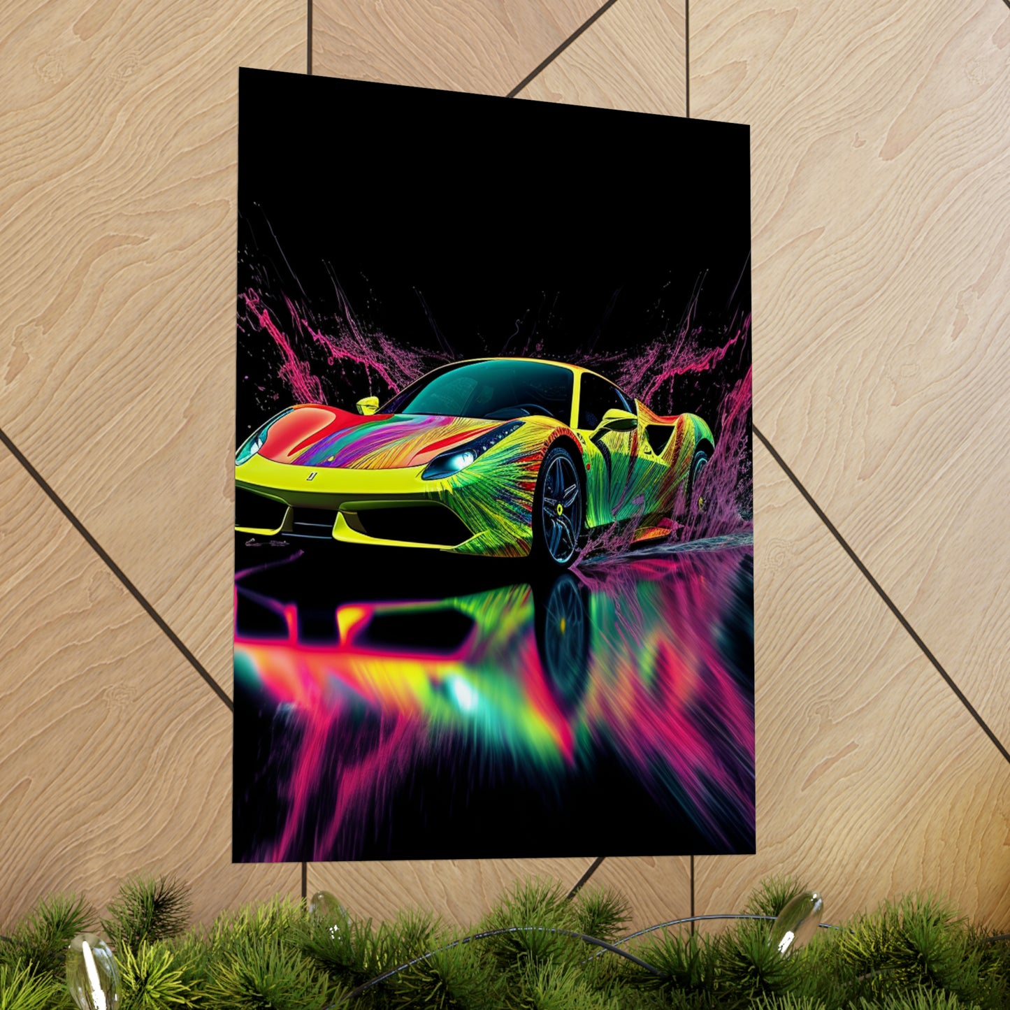 Premium Matte Vertical Posters Ferrari Fusion Water 2