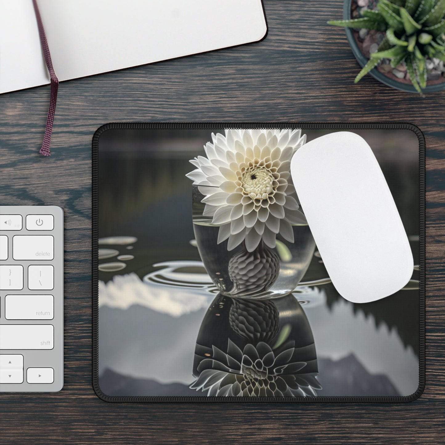 Gaming Mouse Pad  White Dahlia 3