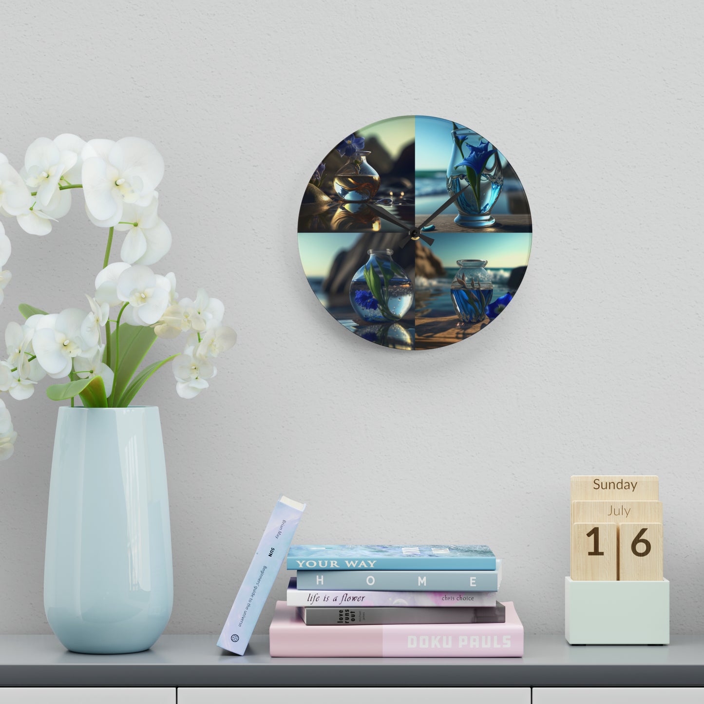 Acrylic Wall Clock The Bluebell 5