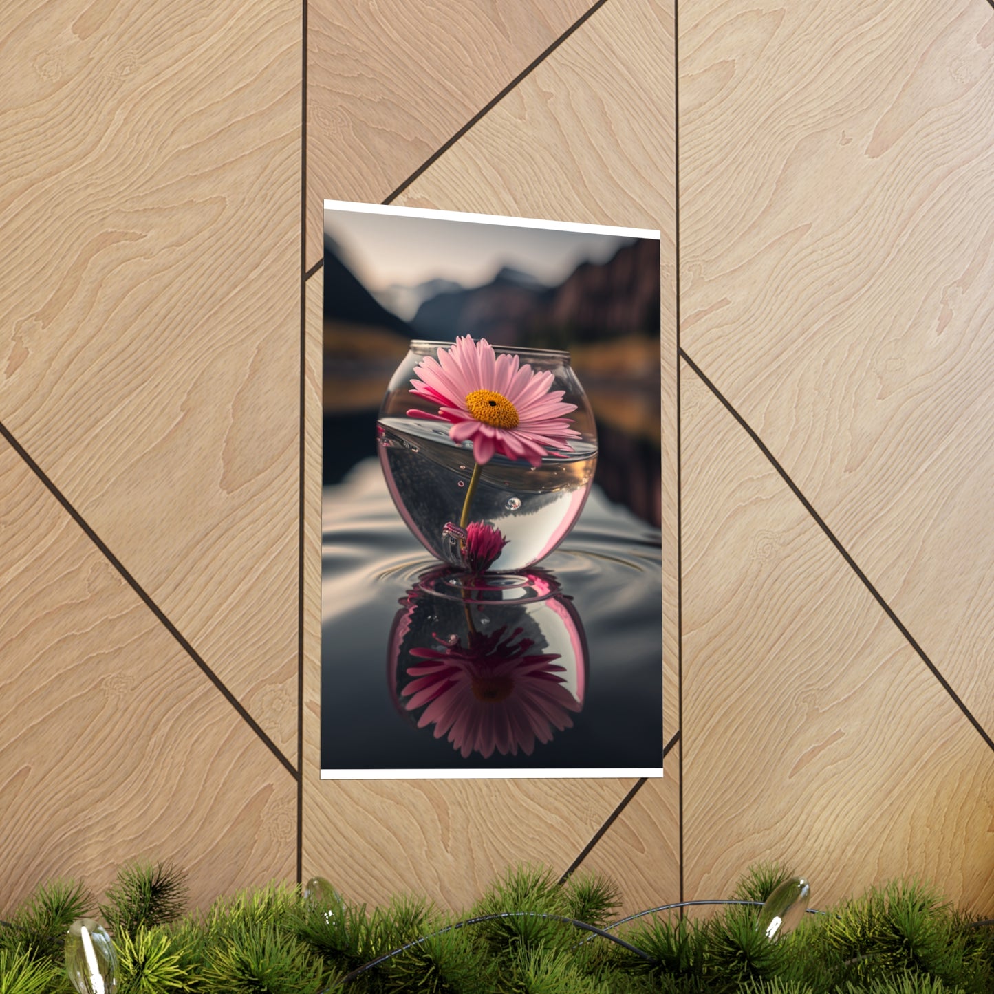 Premium Matte Vertical Posters Daisy in a vase 2