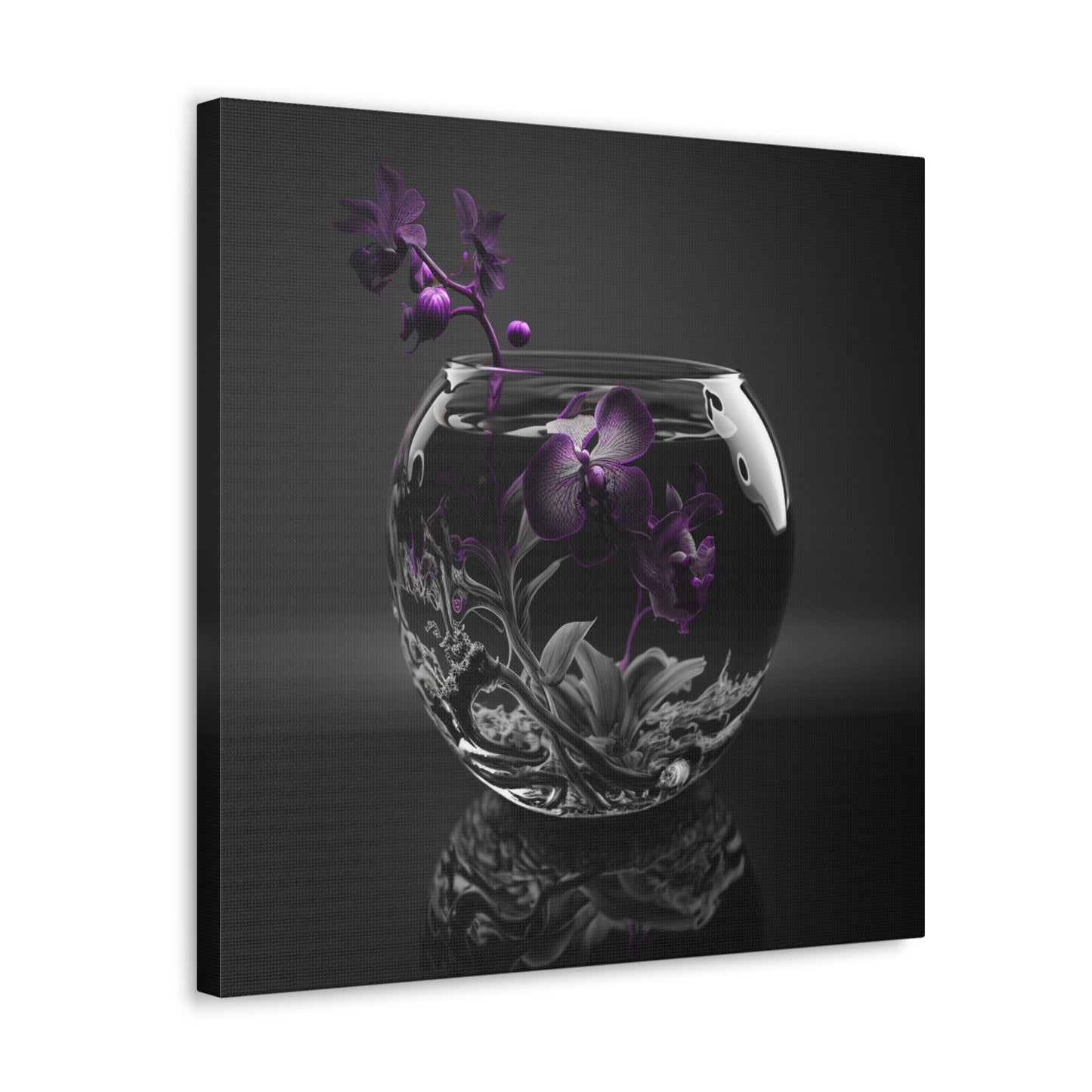 Canvas Gallery Wraps Purple Orchid Glass vase 3