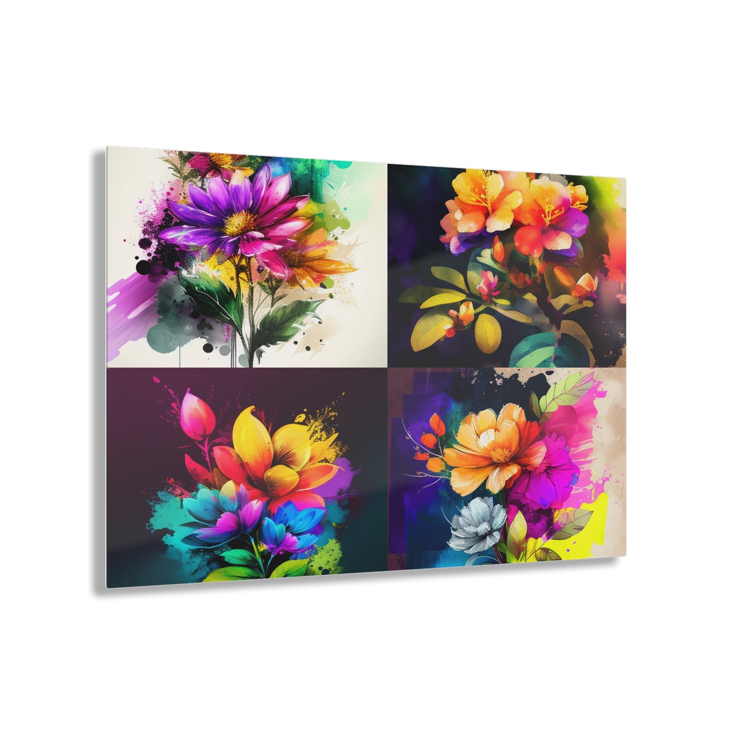 Acrylic Prints Bright Spring Flowers 5