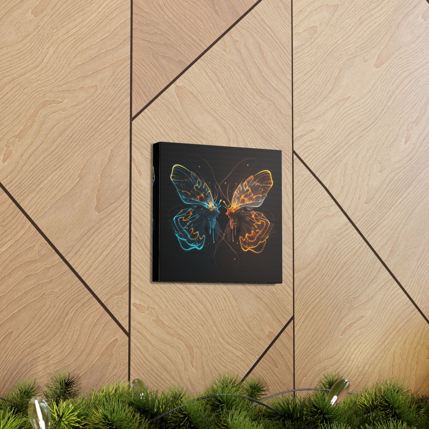 Canvas Gallery Wraps Neon Glo Butterfly 1