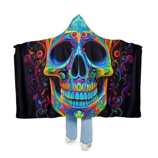 Snuggle Hooded Blanket Macro Skull Color 4