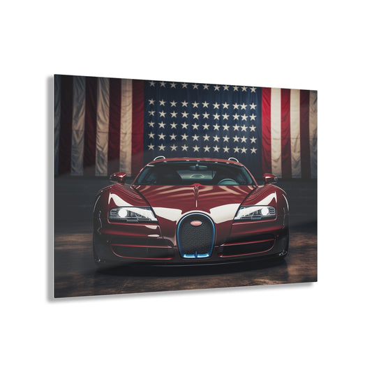 Acrylic Prints American Flag Background Bugatti 1