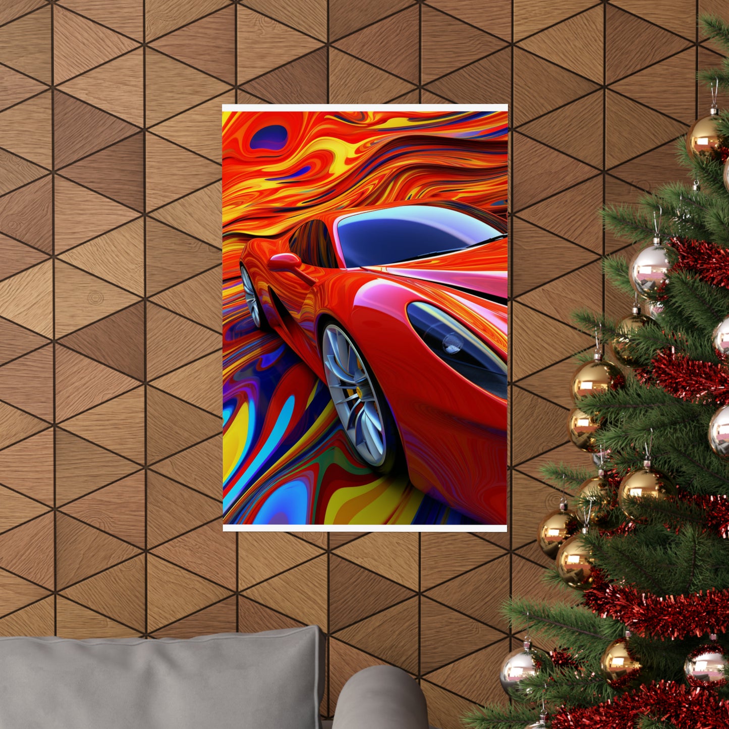 Premium Matte Vertical Posters Ferrari Water Fusion 4