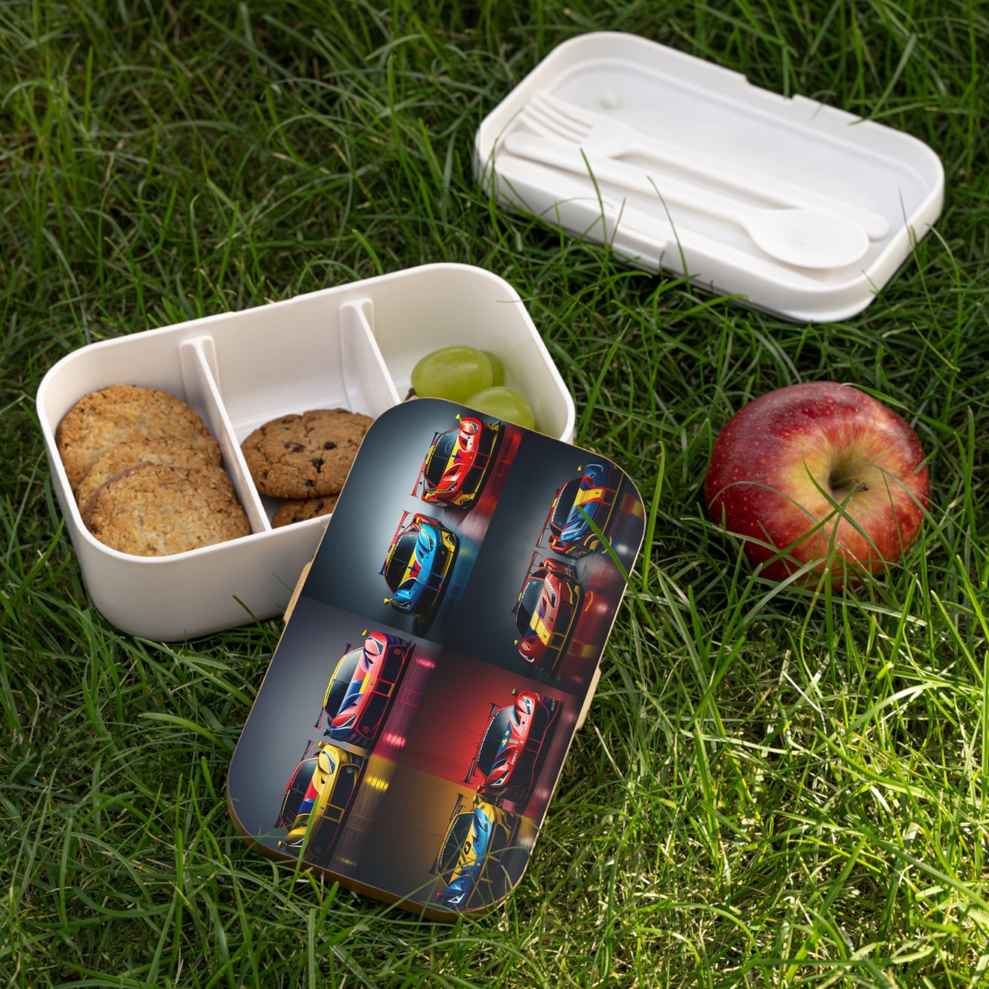 Bento Lunch Box Ferrari Red Blue 5