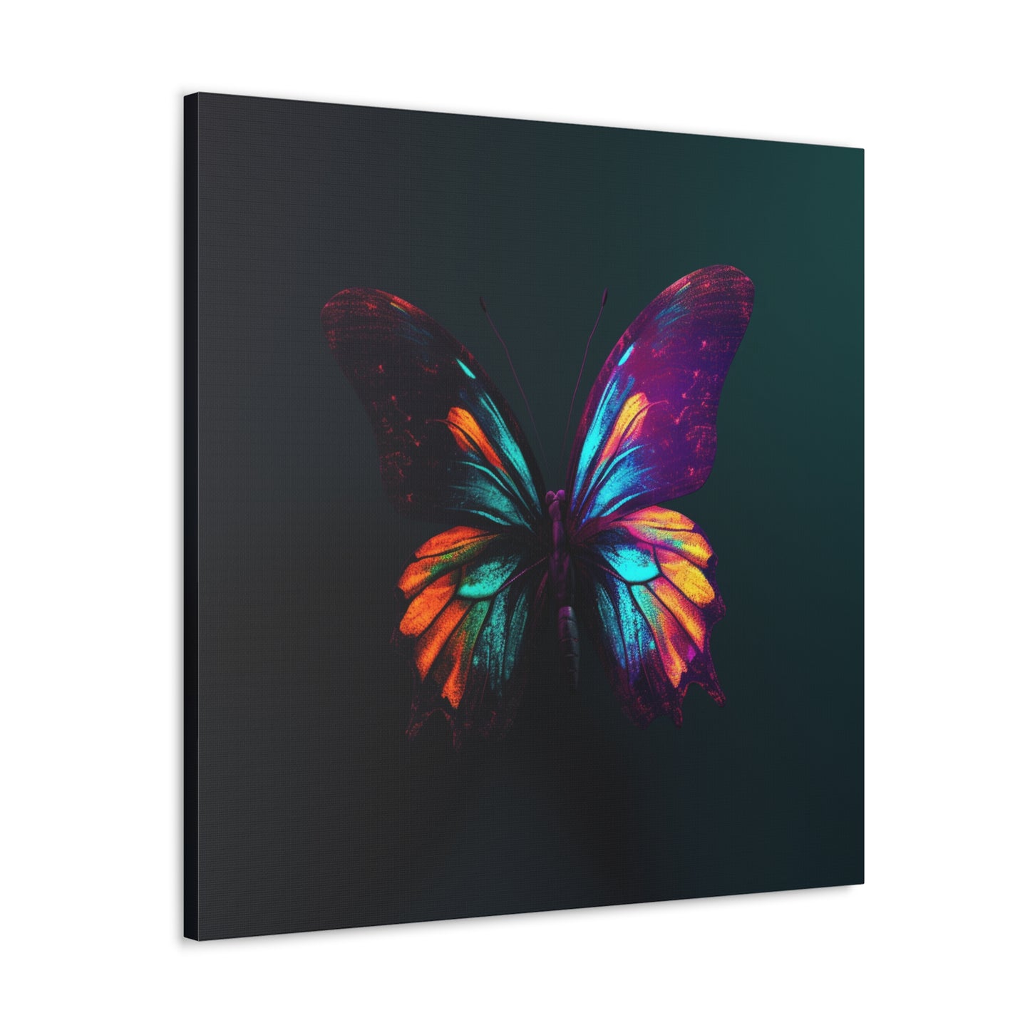 Canvas Gallery Wraps Hyper Colorful Butterfly Macro 4