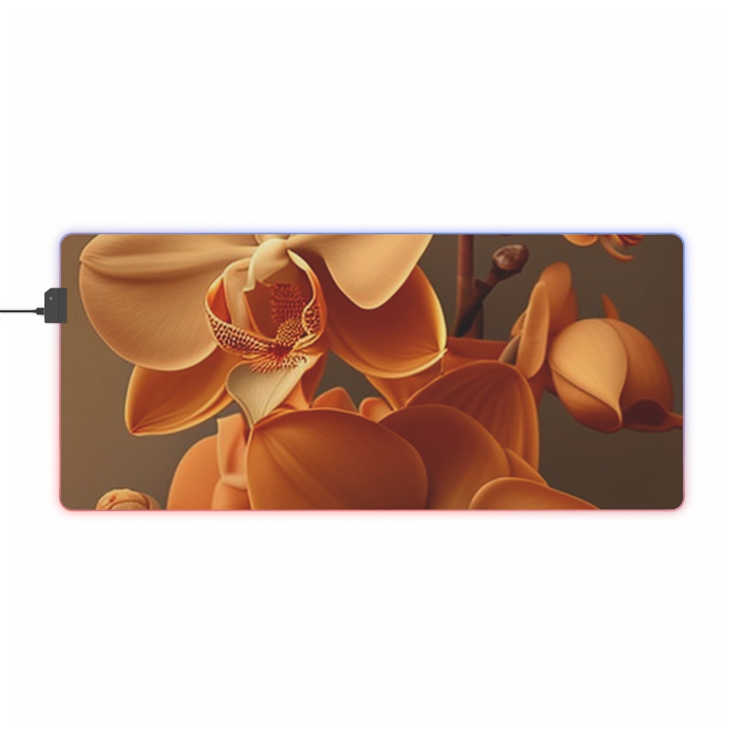 LED Gaming Mouse Pad orchid pedals 4