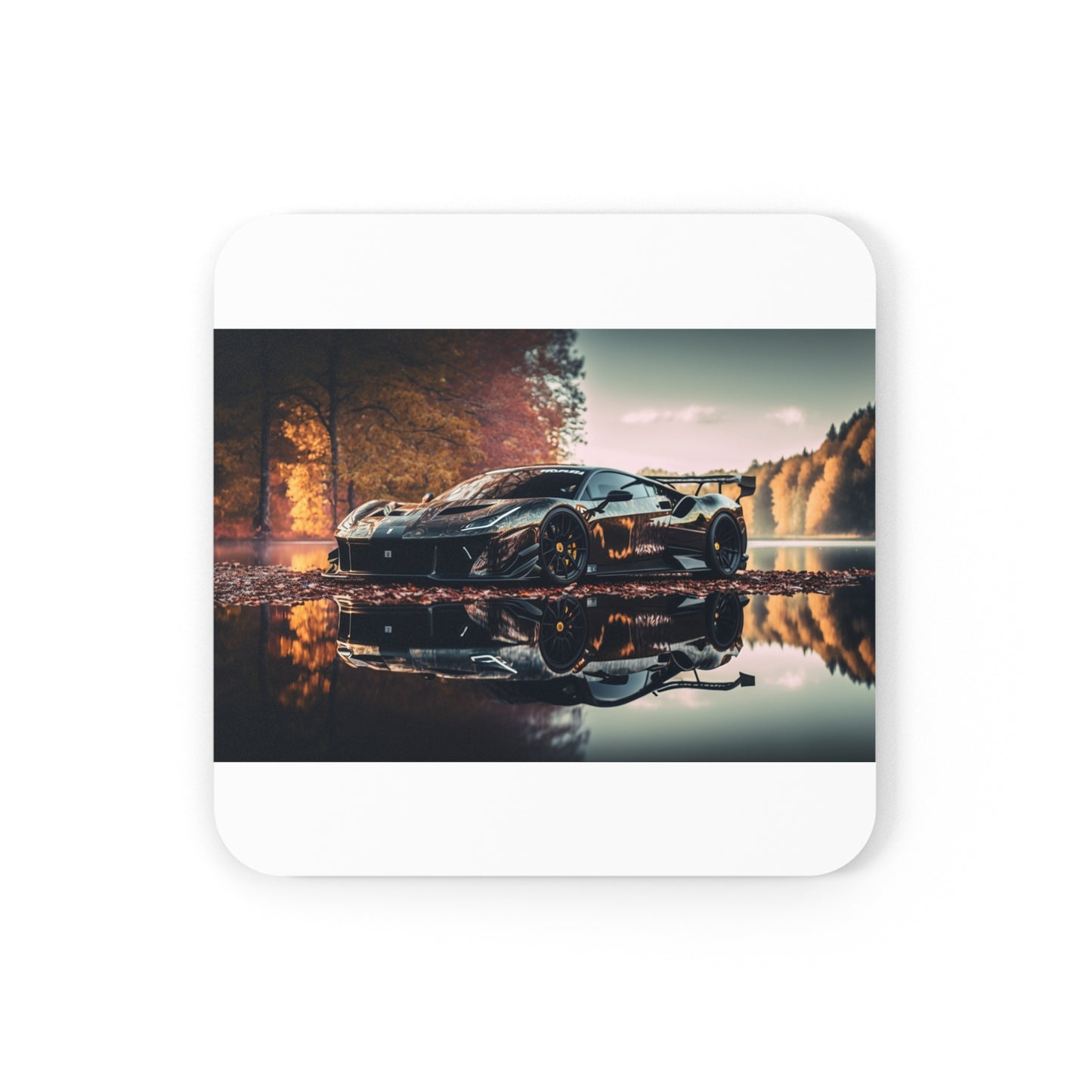 Corkwood Coaster Set Ferrari Lake 1