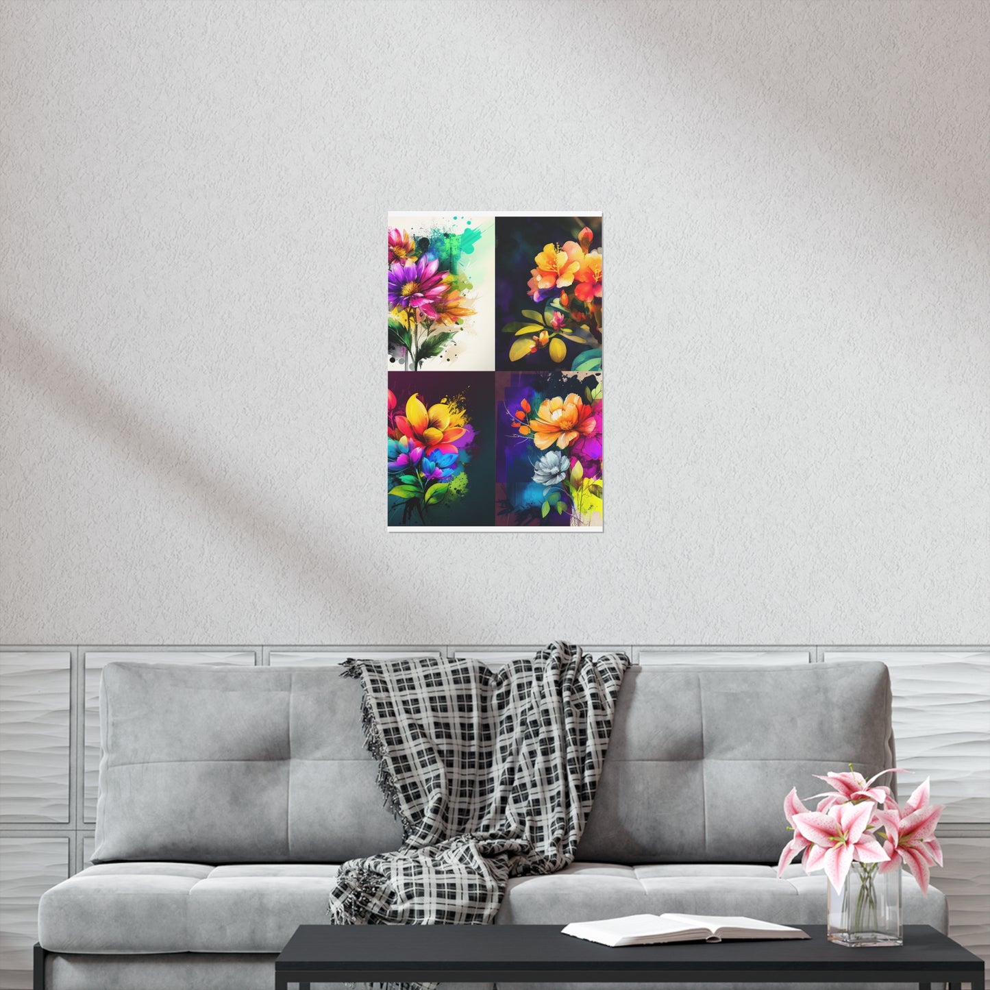 Premium Matte Vertical Posters Bright Spring Flowers 5