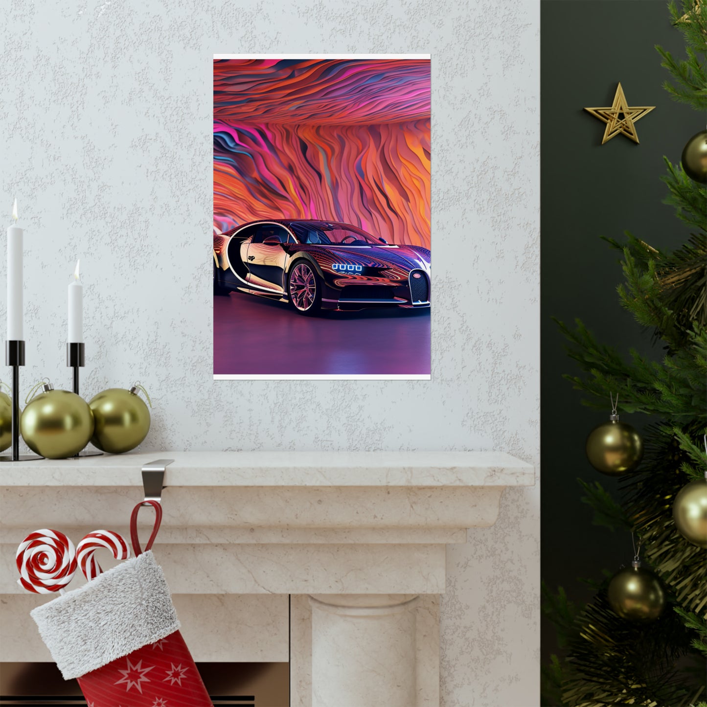 Premium Matte Vertical Posters Bugatti Abstract Flair 4