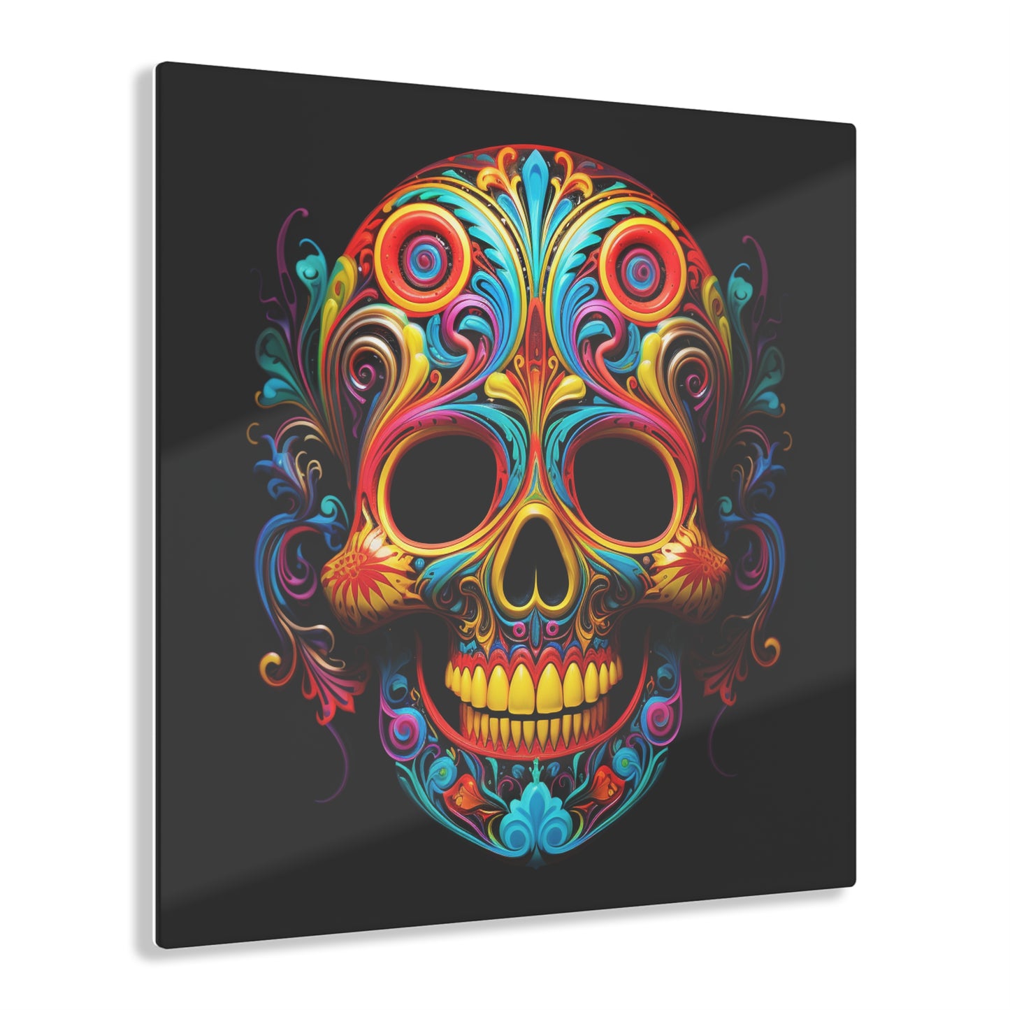 Acrylic Prints Macro Skull Color 1