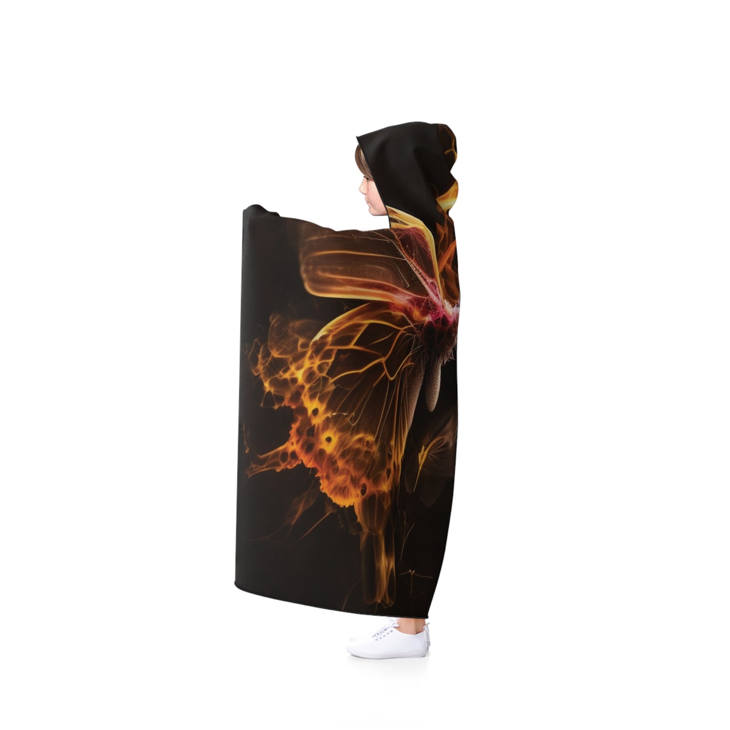 Hooded Blanket Kiss Neon Butterfly 10