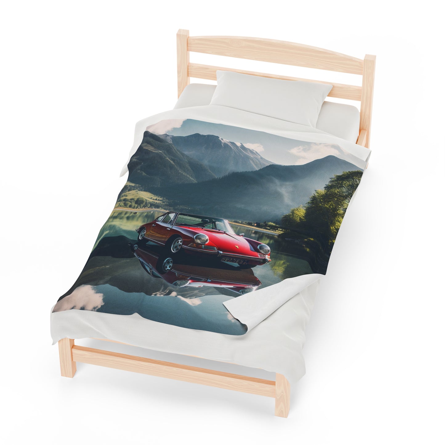 Velveteen Plush Blanket Porsche Lake 3