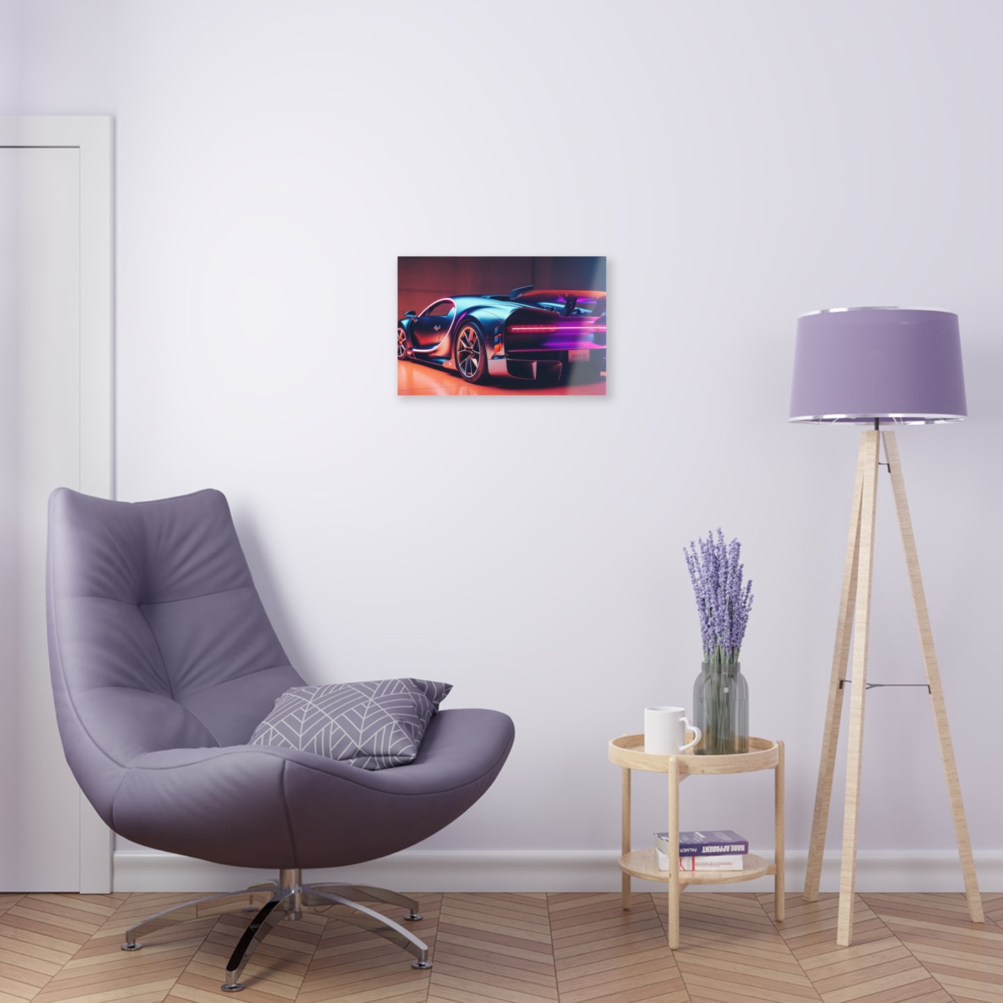 Acrylic Prints Hyper Bugatti Neon Chiron 2